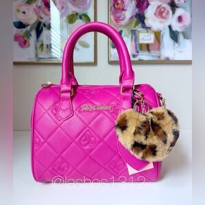 JUICY COUTURE Bag Fame Quilted Satchel - Pink Fuchsia